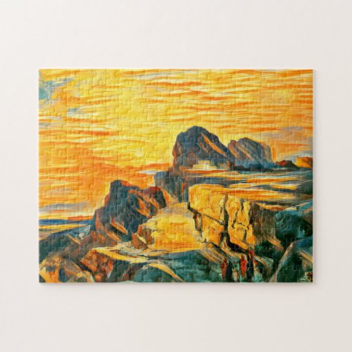People standing on a cliff  jigsaw puzzle