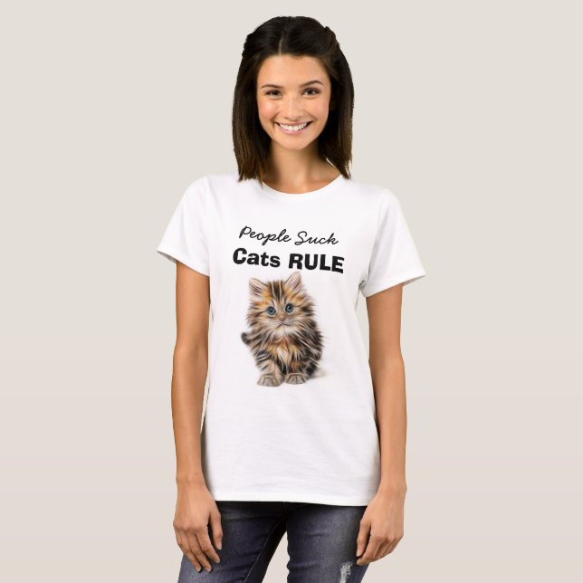 People Suck, Cats Rule Shirt (Front Full)