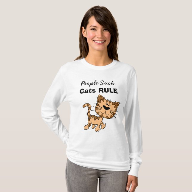 People Suck, Cats Rule Shirt (Front Full)