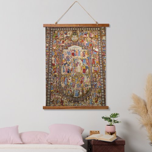 People Tehran Persian Rug Iranian Hanging Tapestry