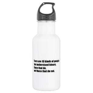 People that understand binary stainless steel water bottle