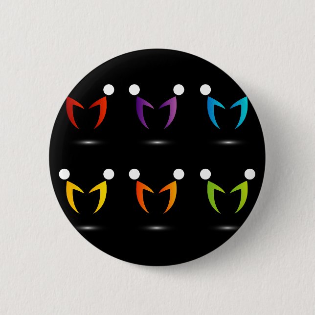 People together showing unity pinback button (Front)