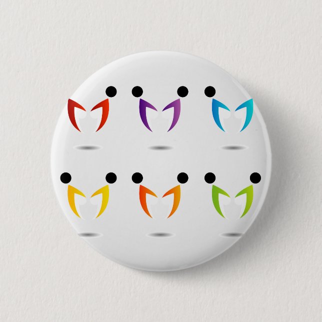 People together showing unity pinback button (Front)
