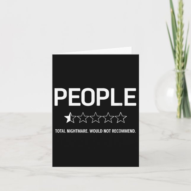 People, Total . Would Not Recommend. Jokes, Funny  Card (Front)