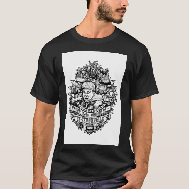 People train runs out of Stubbville Premium T-Shir T-Shirt (Front)