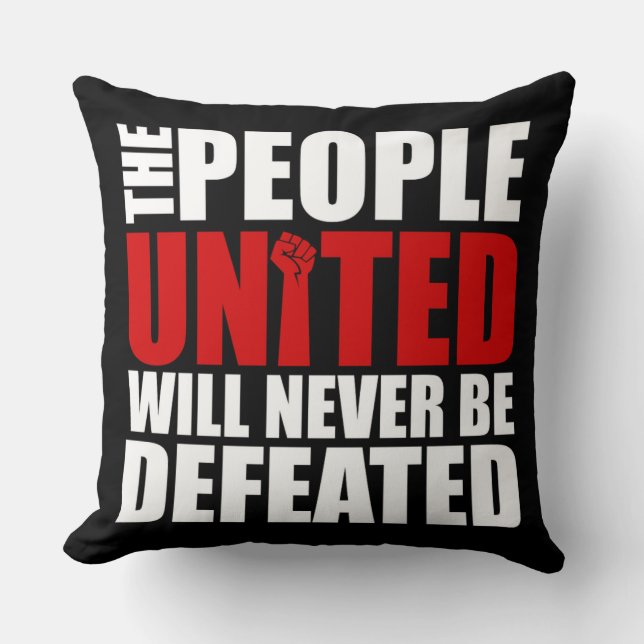 PEOPLE UNITED THROW PILLOW (Front)