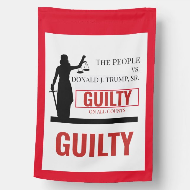 People versus Trump Guilty Verdict House Flag (Front)