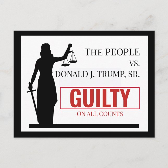 People versus Trump Guilty Verdict Postcard (Front)
