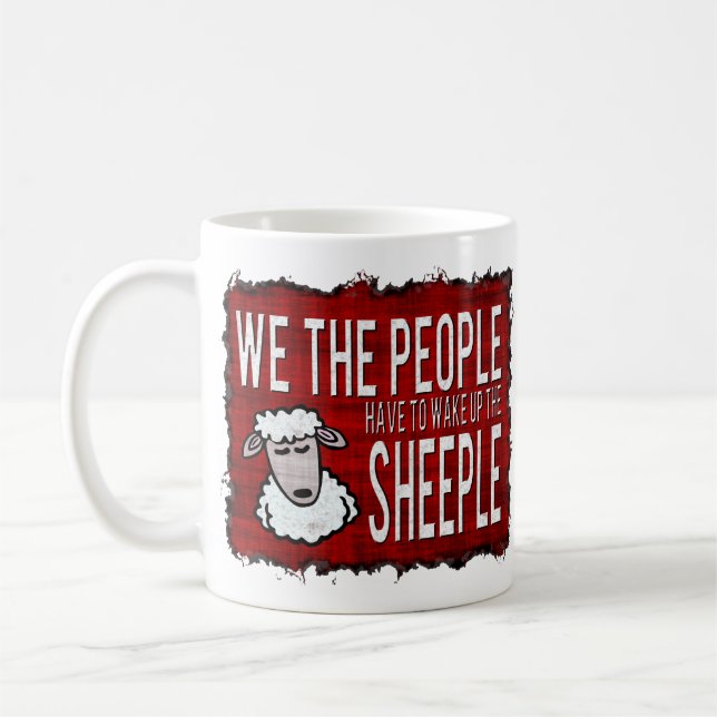 People Wake up Sheeple Coffee Mug (Left)