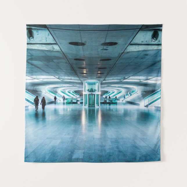 PEOPLE WALKING ON TUNNEL TAPESTRY (Front)