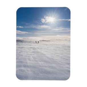 People walking over snow, Iceland Magnet