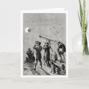 people watching a solar eclipse card
