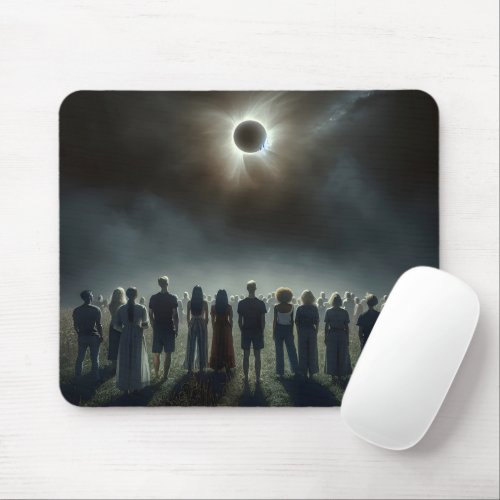 People Watching The Total Solar Eclipse Mouse Pad