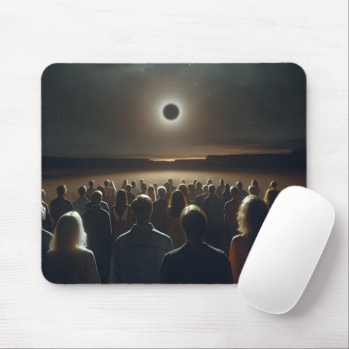 People Watching The Total Sun Eclipse Mouse Pad