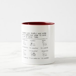 People Who Work with Computers... Two-Tone Coffee Mug