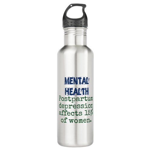 People With Depression Have A 40 Percent _ Mental  Stainless Steel Water Bottle