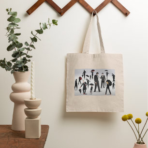People With Umbrellas Tote Bag