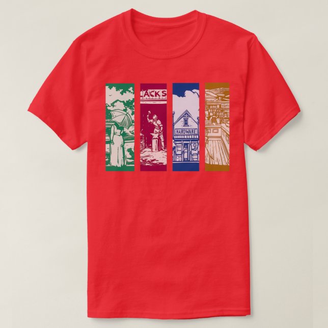 people work love colored pattern T T-Shirt (Design Front)