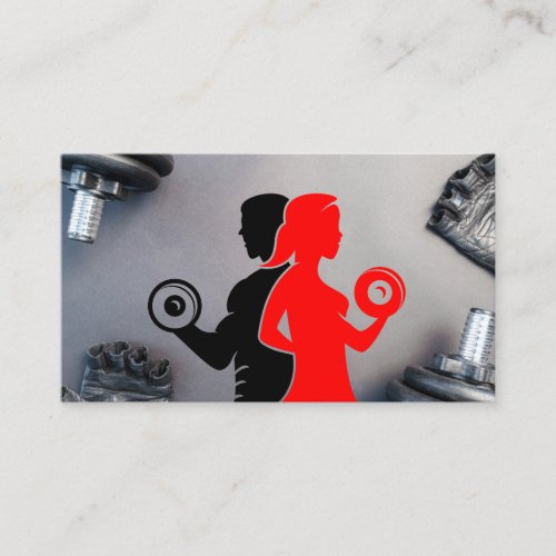People Working Out  Gym Equipment  Appointment Card
