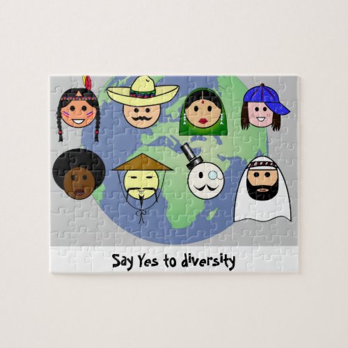 People worldwide anti racism pro diversity jigsaw puzzle