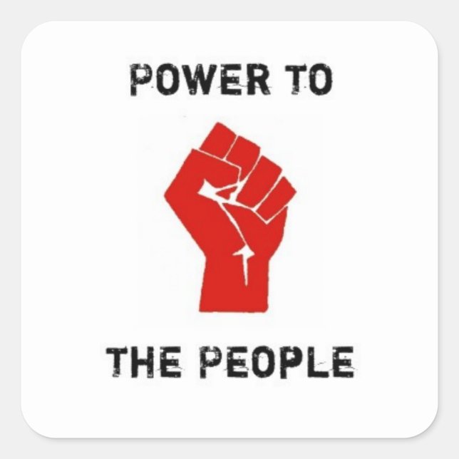 PeoplePower Square Sticker (Front)