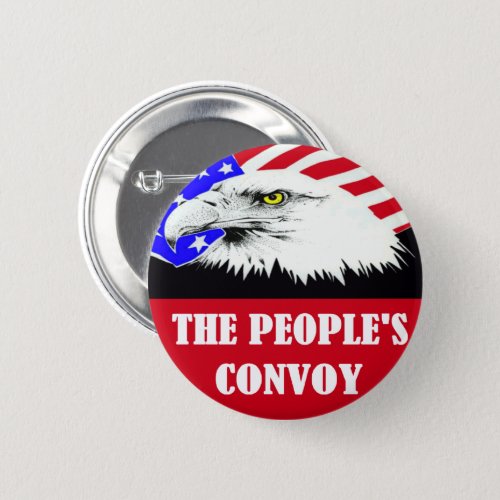 Peoples Convoy American Eagle Button