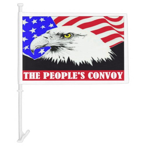 Peoples Convoy American Eagle Car Flag