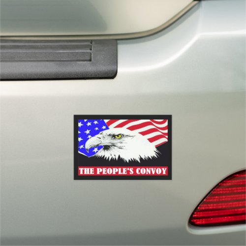 Peoples Convoy American Eagle Car Magnet