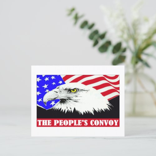 Peoples Convoy American Eagle Postcard