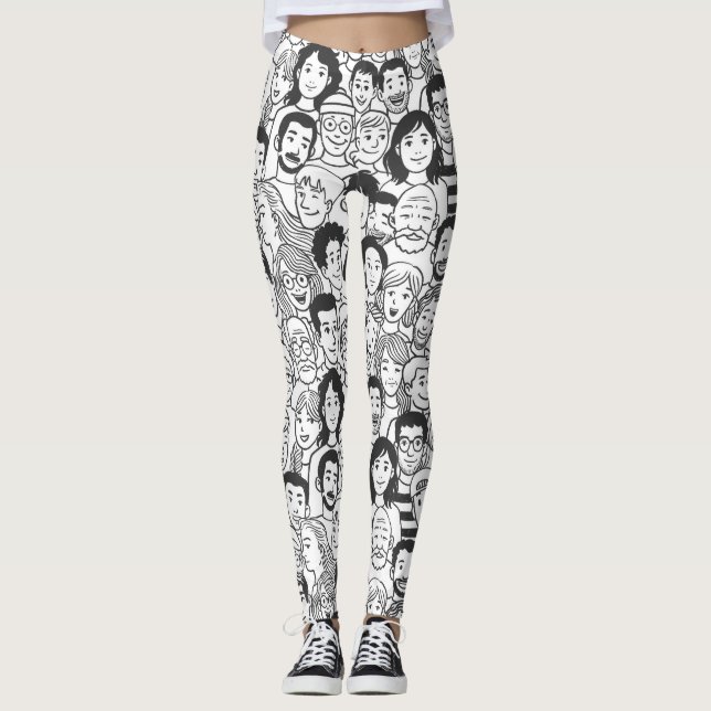 People's faces leggings (Front)