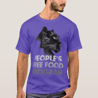 People's Free Food Program Black Cat Lover Gift T-Shirt