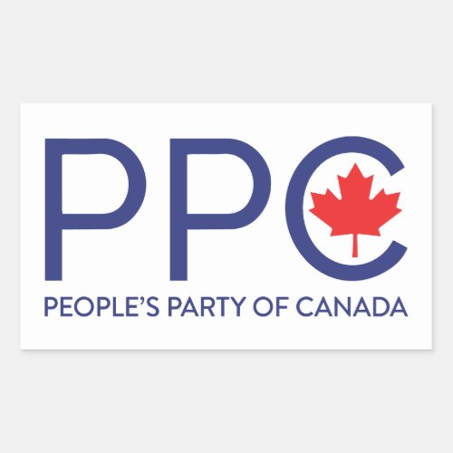 Peoples Party of Canada PPC Maxime Bernier Rectangular Sticker
