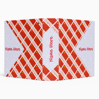 People's Republic China Chinese Flag Tiled Persona 3 Ring Binder