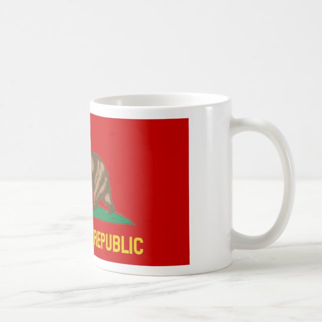 People's Republic of California Red Communist Flag Coffee Mug (Right)