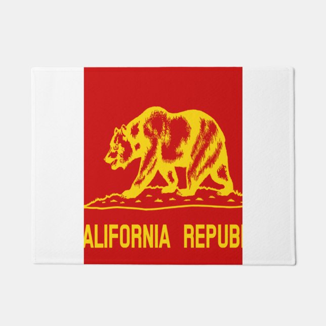 People's Republic of California Red Communist Flag Doormat (Front)