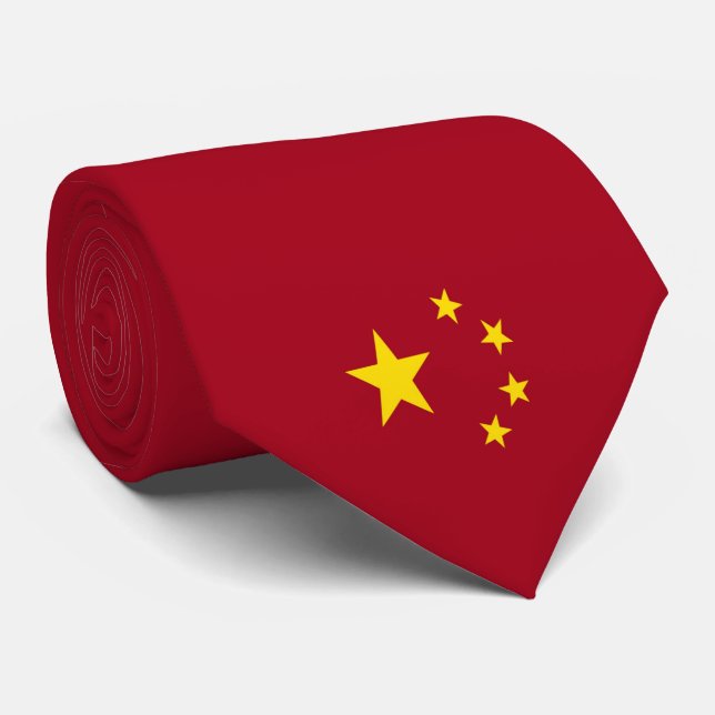 People's Republic of China flag Tie (Rolled)