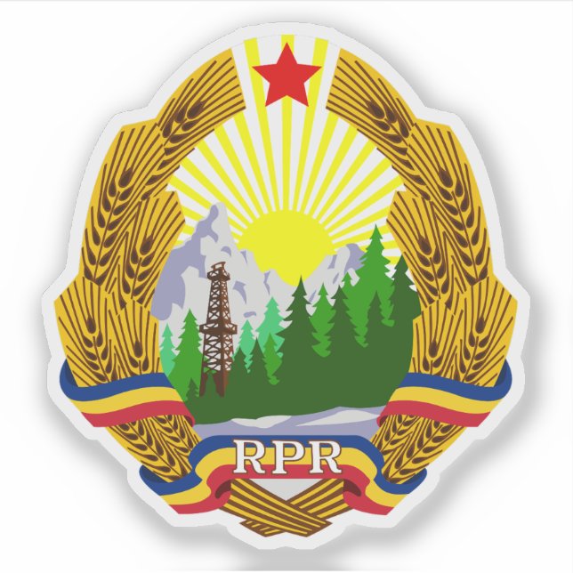 People's Republic of Romania emblem (1952-1966) Sticker (Front)