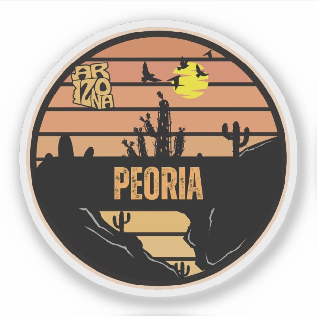 Peoria, Arizona Sticker (Front)