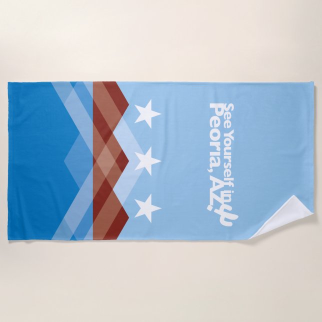 Peoria Flag Beach Towel (Front)