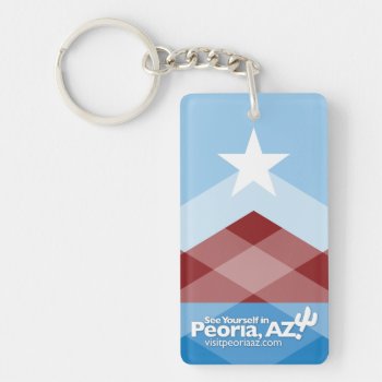 Peoria Flag Keychain  Rectangular Keychain by Peoria_AZ at Zazzle