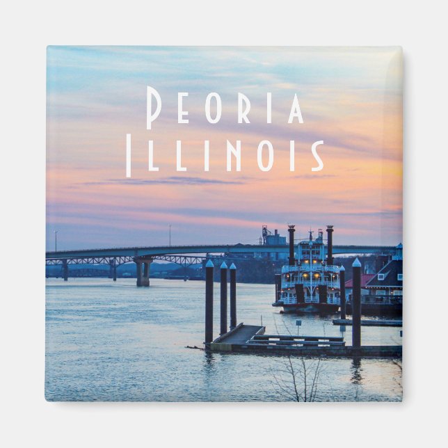 Peoria Illinois at Sunset Magnet (Front)