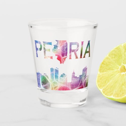 Peoria Illinois II _ Colorful Design Shot Glass