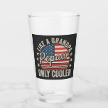 Pepaw Like a Grandpa Only Cooler USA Flag DK Glass<br><div class="desc">Pepaw Like a Grandpa Only Cooler fatherhood Vintage USA Flag Funny Crew Graphic design Gift Shot Drinking Classic Collection.</div>