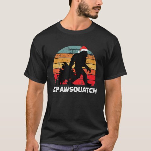 Pepawsquatch Bigfoot Sasquatch Santa Claus Christm T_Shirt