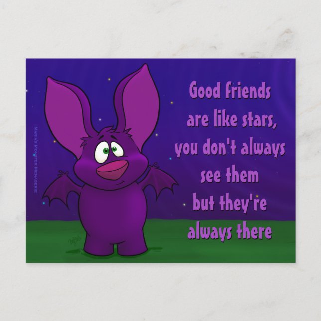 Pepe the Bat, w/quote postcard (Front)