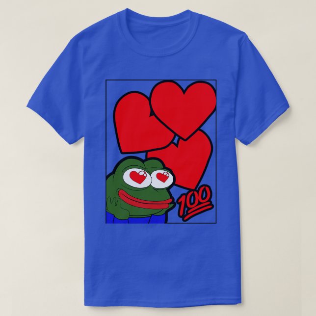 PEPE THE FROG IN 100 LUV T-Shirt (Design Front)