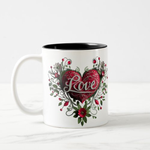 Peper Heart  Two_Tone Coffee Mug