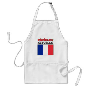 Pepere's Kitchen With Flag Of France Adult Apron
