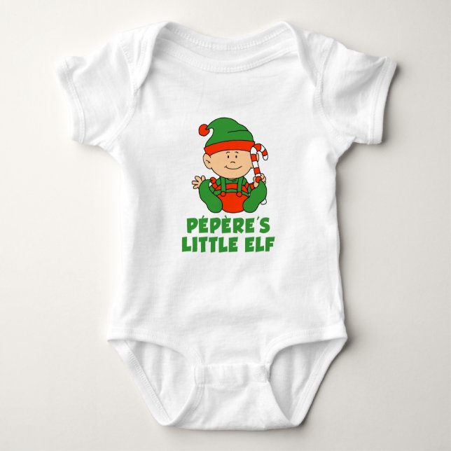 Pepere's Little Elf Baby Bodysuit (Front)