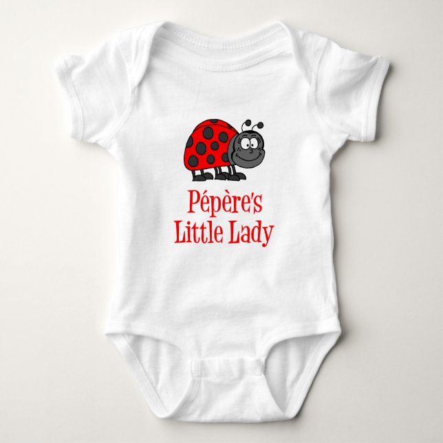 Pepere's Little Lady Baby Bodysuit (Front)
